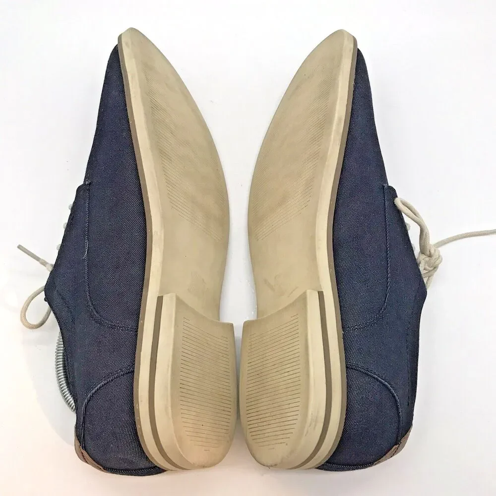 Sonoma Warren Navy Textile Shoes Men's 11M Cushioned Ortholite Lace Up Low Derby